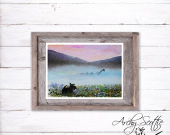 Scottie Dog 'Nessie' Art Print: Scottish Terrier Decor