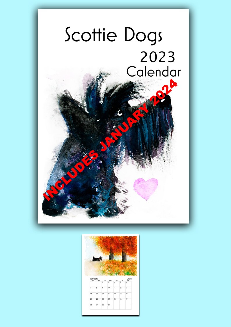 Scottie Dogs 2023 Calendar Scottish Terriers Scottie Lover Etsy