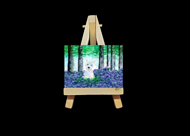 ACEO Print Westie Dog Miniature print West Highland Terrier #609