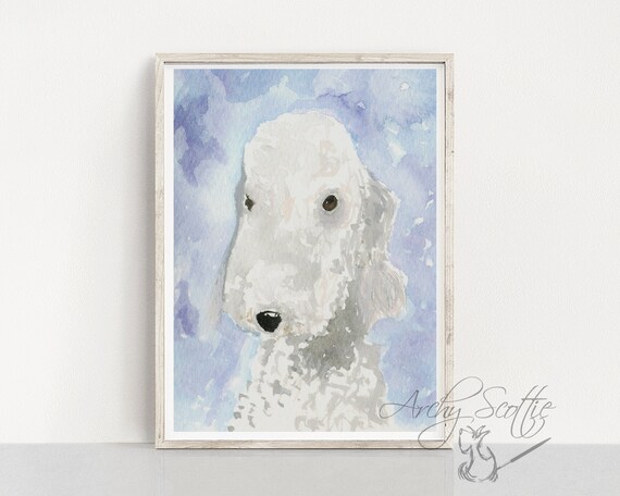 Bedlington Terrier Dog Fine Art Print 33 Dog Art Etsy