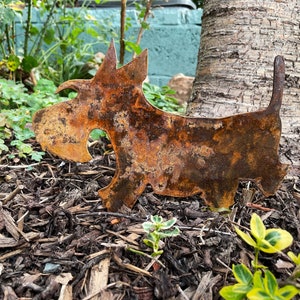 Scottie Dog Metal Garden Decoration Sculpture Scottish Terrier Garden Decor