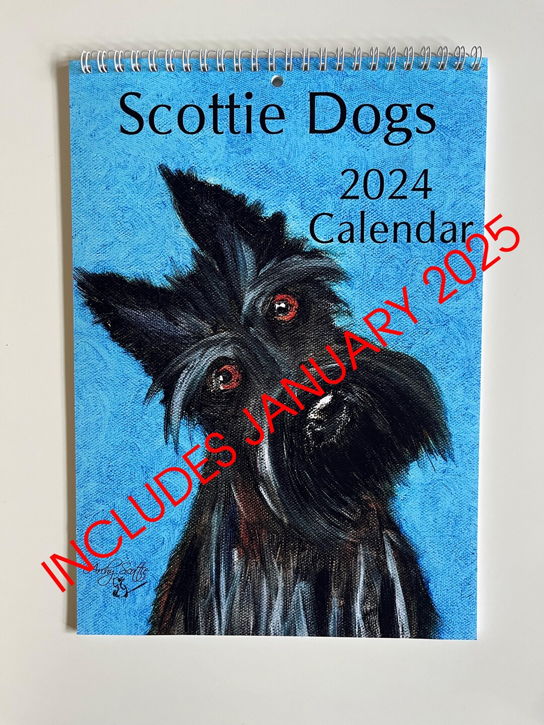 Scottie Dogs 2024 Calendar, Scottish Terriers, Scottie Lover Gift A4 Etsy
