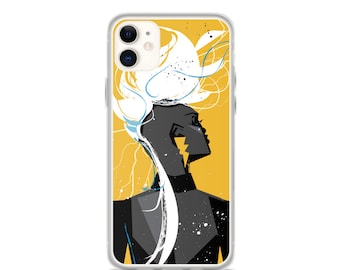 Storm X-Men Black Superhero Melanin Edgy Afro Punk Mohawk Cool African Nerd Comic Book Gift Graphic iPhone Case 6/6s/Plus/7/8/X/XS/Max/XR/11