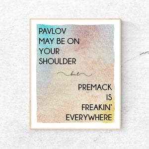 Pavlov & Premack 8x10 DIGITAL PRINTABLE Applied Behavior Analysis ABA Positive Reinforcement Clicker Training Wall Art