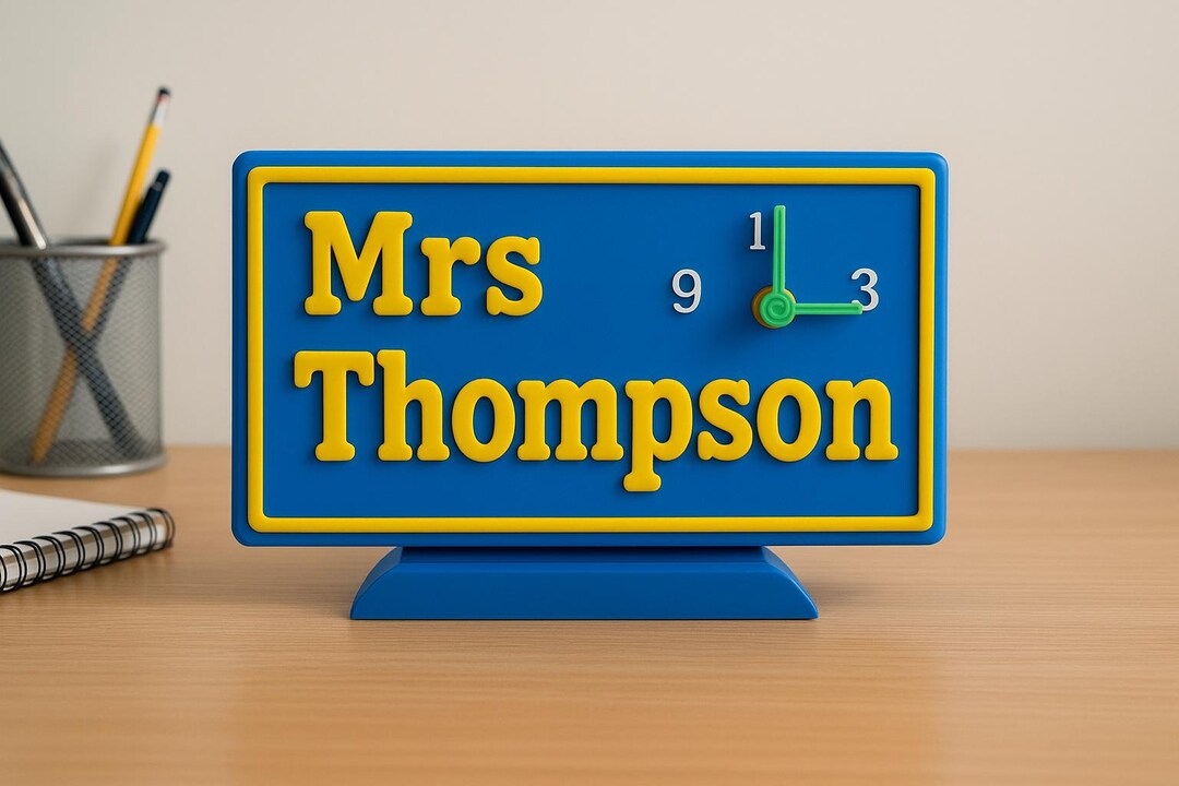 Desktop Custom Clock Personalized Desktop Clock 3d Printed - Etsy
