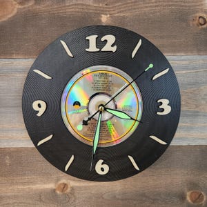 Wall / Desk CD Clock, Laser Cut with a Playable &quot;Eagles Greatest Hits&quot; CD in the Center