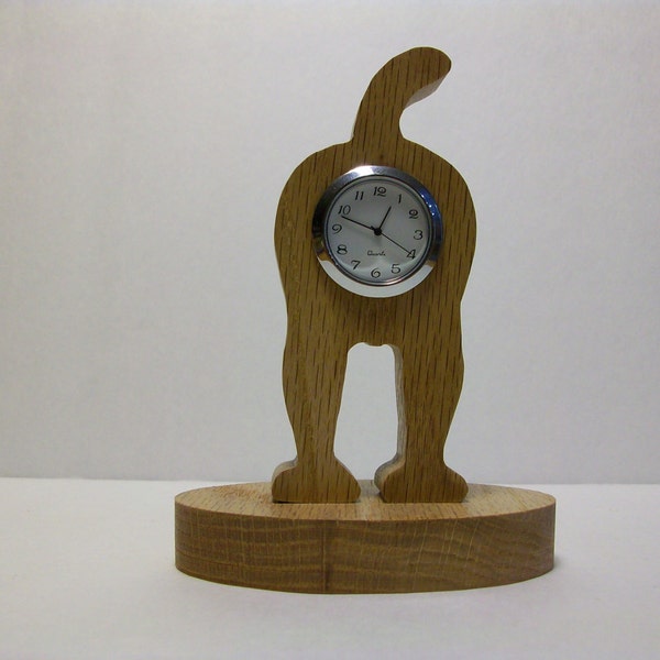 Cat Desk Clock Etsy