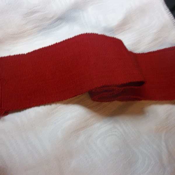 100% Cotton ribbon/red ribbon/Holiday trim/Valentines Cotton woven trim/Red cotton trim/Bag making trim/Holiday sewing/wreath trim/Rug trim