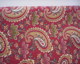 Multi Color Paisley & bloemen stof/dorp stof/katoen stof/authentiek stof/Paisley bloem stof/NAAIEN levering/Craft Supply/Penzance