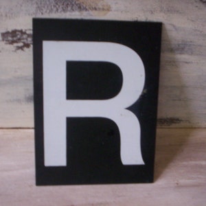 Vintage plástico carta/Chic carta plástica carta/salvamento rústico letra plástico industrial R signo plástico muestra minúscula