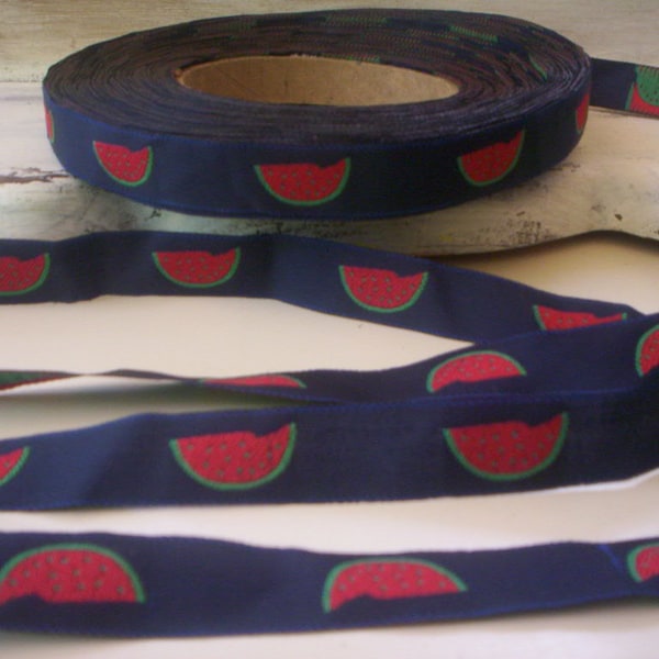 5yards Vintage trim/Vintage ribbon/Embroidery watermelon trim/Doll trim/Costumes trim/Summer craft trim/Fun trim/Watermelon trim/Sewing trim