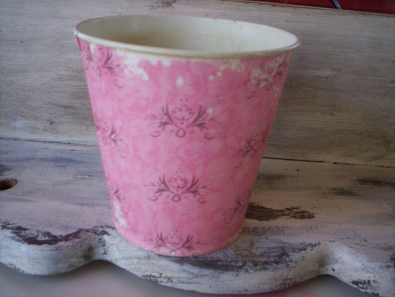 Pink Bucket/metal Pail Bucket/small Metal Bucket/mother's Etsy