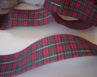 Christmas trim/Fabric trim/Christmas color plaid trim/Plaid trim/Sewing trim/Quilt trim/Holiday trim/Christmas plaid trim/Ribbon fabric trim