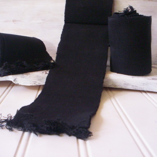 Black ribbon trim/100% cotton ribbon/Sewing supplies/3'' trim/2yds Cotton woven trim/Black cotton trim/Bag trim/Trim/Fall trim/Fall sewing