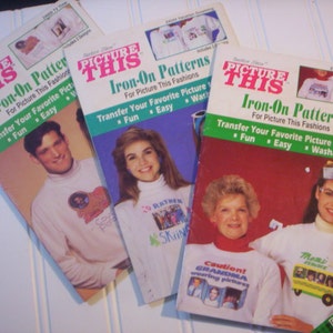 Lot of vintage patterns/Plaid transfers/Transfer picture to fabric/Iron-on patterns/T-shirts supplies/Art fabric supplies/Craft project.
