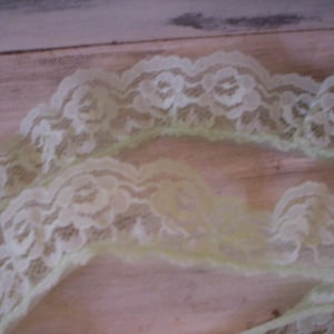 Ruffled trim/Vintage lace ruffled trim/Mint green lace trim/Ruffled Doll trim/Costumes trim/Green ruffled trim/Sewing supply/craft supply