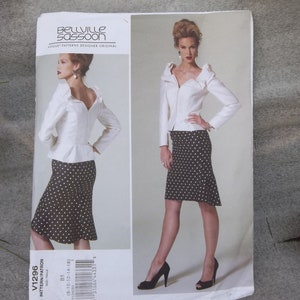 Vogue patterns designer Bellville Sassoon V1296 vogue women&#39;s top and skirt pattern/Sewing supply Boned top and Semi-fitted skirt pattern