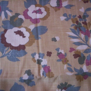 Summer fabric/Cotton fabric/Water color floral fabric/Multiple color floral fabric/Khaki floral Abstract fabric/Sewing supply/spring fabric