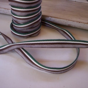 Leidingen trim/kussen trim/Bias trim/kostuum trim/leidingen trim/naaien trim/Banding trim/groene, witte en bruine bindende trim/bias bindende/ambacht