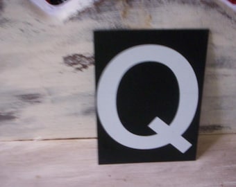 Small Vintage plastic letter/Chic plastic letter/Plastic letter/Salvage rustic plastic letter/Letter Q/industrial sign/plastic sign letter