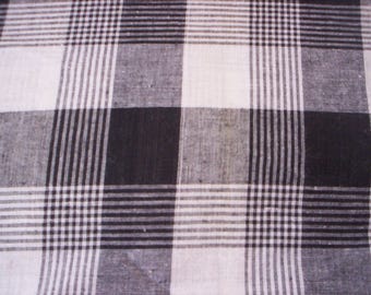Katoen stof/zomer stof/mannen stof/Plaid en gecontroleerd stof/shirt stof/top stof/zwart-wit gecontroleerd stof/zwart-wit Plaid