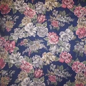 Jersey fabric/Polyester spandex fabric/Spandex floral fabric/Floral design fabric/Vintage fabric/1 yard fabric/Summer fabric/Sewing supply