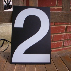 Vintage plastic number/Black and white plastic number/Plastic numbers/Salvage plastic/Salvage number/Number 2/Vintage number