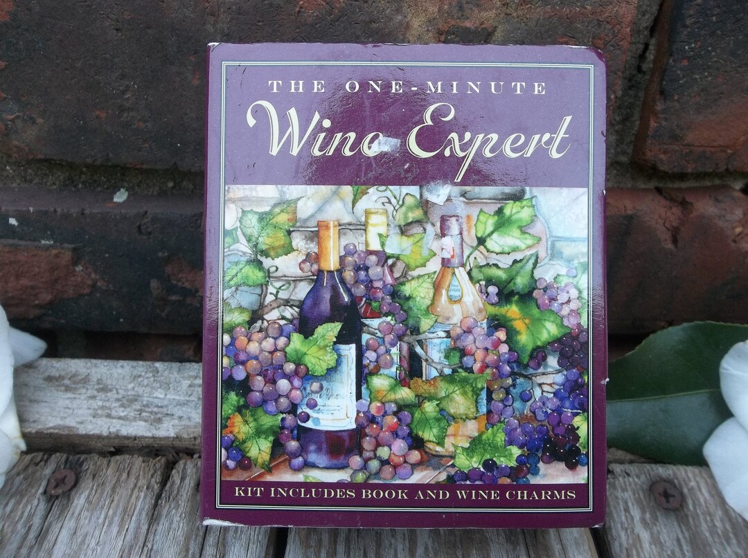 The One Minute Wine Expert Kit Includes Book and 4 Wine Charms/wine