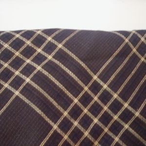 Plaid fabric/Sheer fabric/Shirts Fabric/Suit fabric/Men brown and cream plaid fabric/Holiday sewing/Holiday fabric/Men fabric/yardage