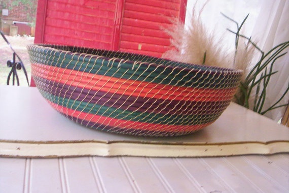 Fall Country baskets/Color basket/Vintage basket/Hand woven basket/Kitchen basket/Shabby chic basket/Vintage baskets/Hand made baskets