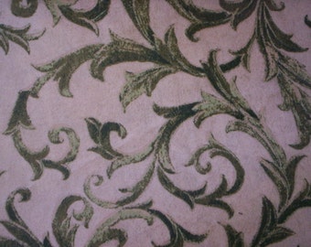 Beige and green floral fabric/Floral fabric/Summer fabric/Cotton fabric/Cushion fabric/100% cotton/Chair cover fabric/Bag making/Tote fabric