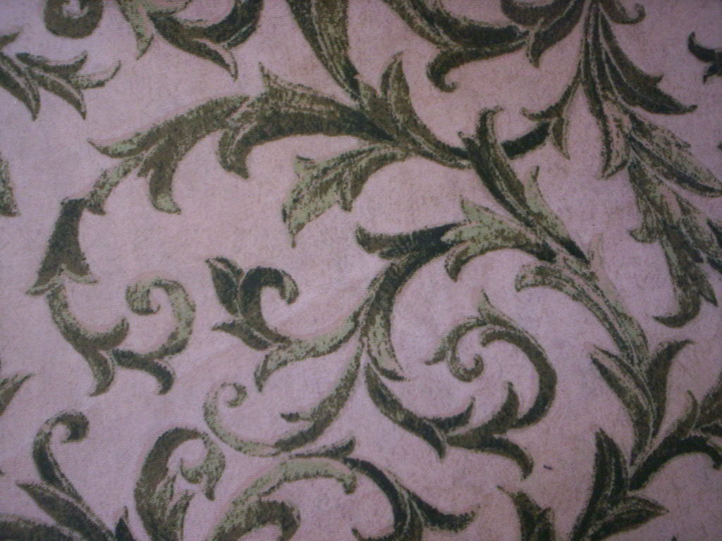 Beige en groene bloemen stof/bloemen stof/zomer stof/katoen stof/kussen stof/100% katoen/Stoelbekleding stof/Bag Making/Tote stof