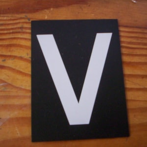 Small Vintage plastic letter/Chic plastic letter/Plastic letter/Salvage rustic plastic letter/Letter V/industrial sign/plastic sign letter/