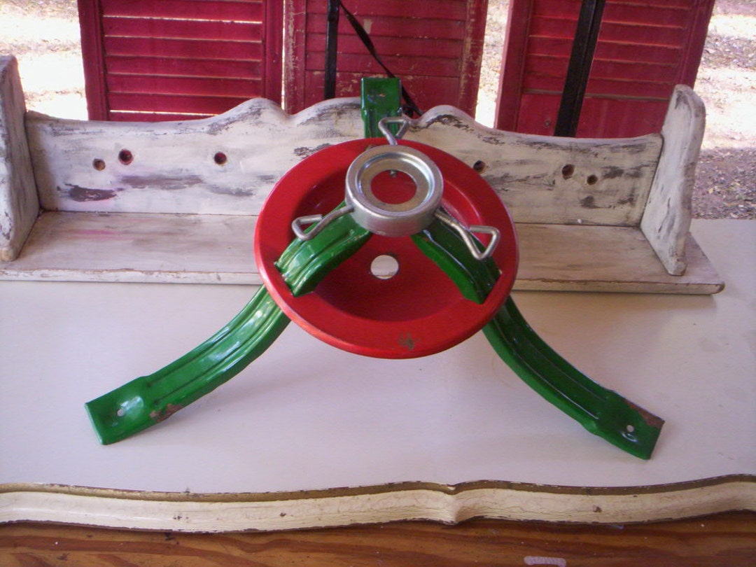 Vintage Christmas Tree Stand/metal Christmas Tree Stand Tree/rustic
