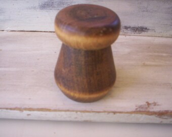 Salière Ancienne En Corne Et Bois – Début XXe Siècle – Objet De Collection