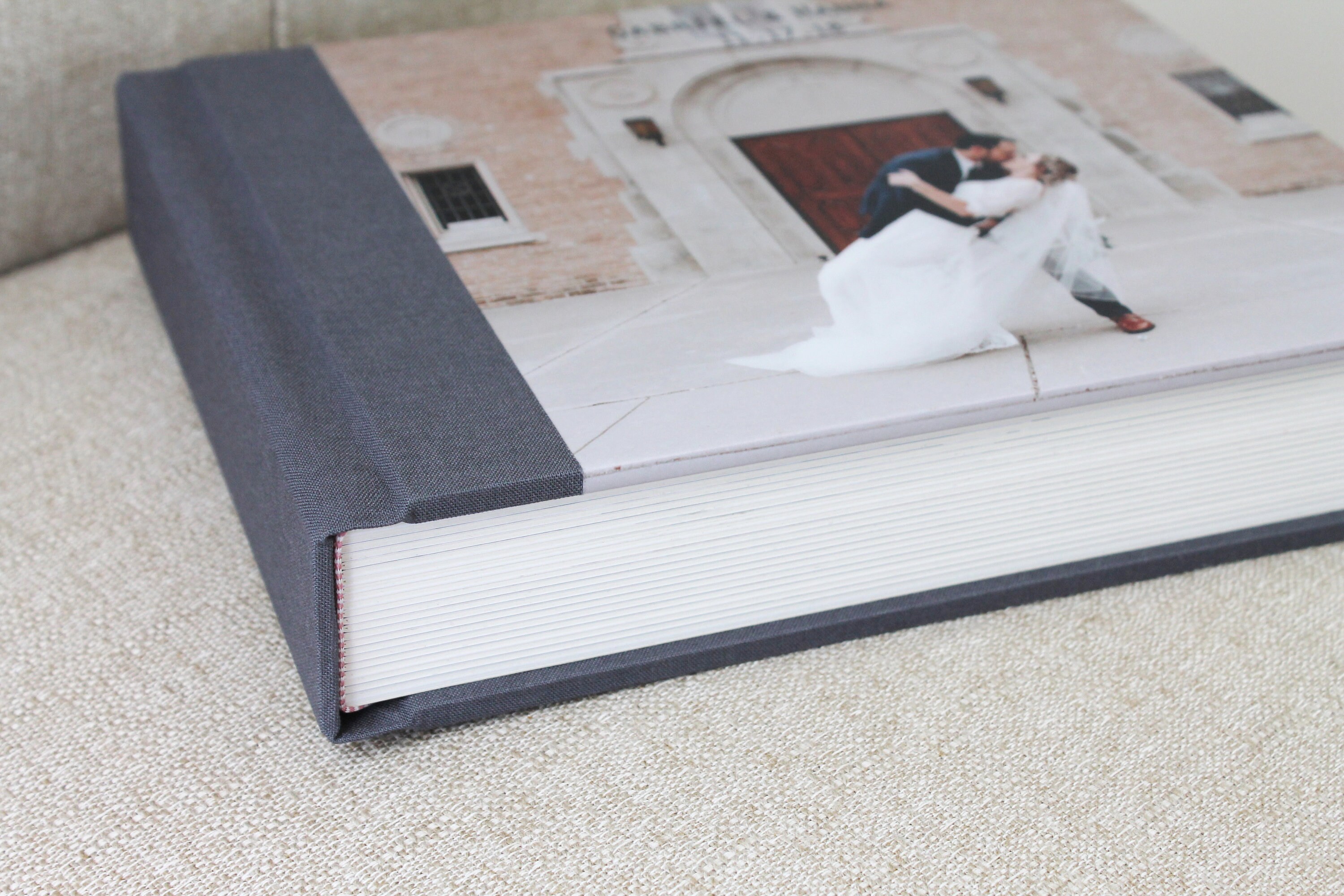 Custom Wedding photo album/8X10 magazine luxe linen wedding Etsy