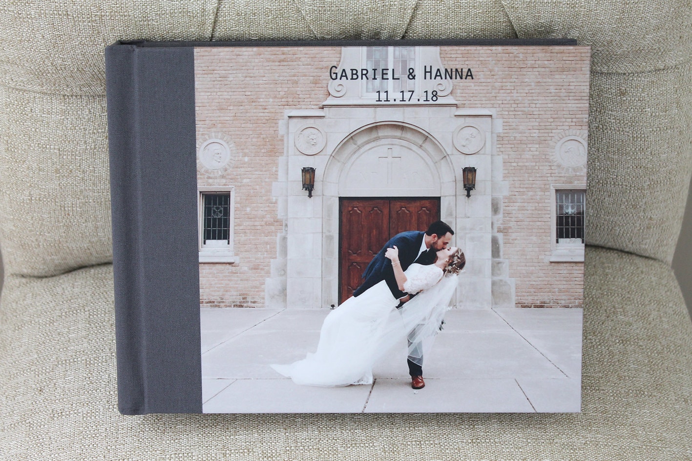 Custom Wedding photo album/8X10 magazine luxe linen wedding Etsy