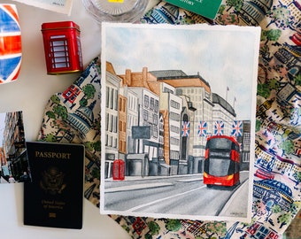 The Strand, London Watercolor Art | London Artwork