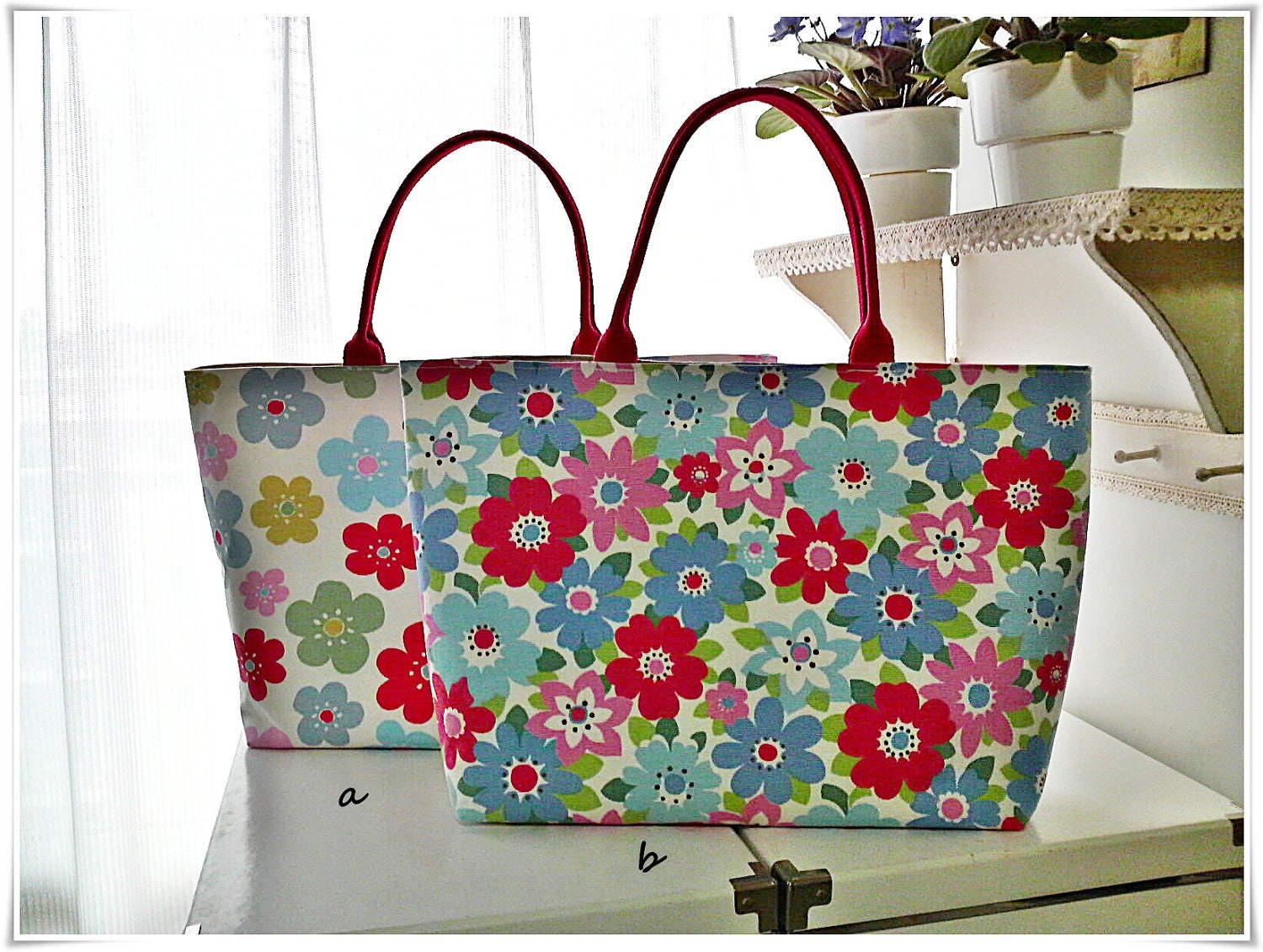 Special price Large tote bag Cath Kidston cotton canvas Etsy