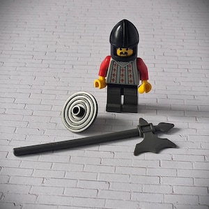 Vintage LEGO Black Castle Knight Minifigure - 1997 - From Lego Castle Fright Knight Series