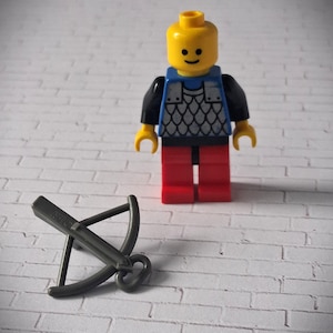 Vintage LEGO Knight with Chainmail Minifigure - 1990 - From Castle Black Knights Set 6018