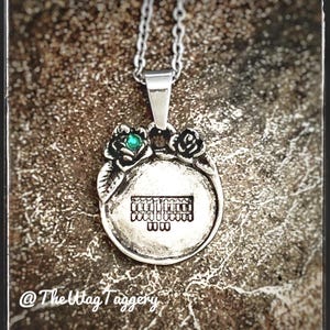 Court reporter necklace - machine keyboard - steno keyboard - pewter_SST - gift ideas - stenographer - court reporting - crystal