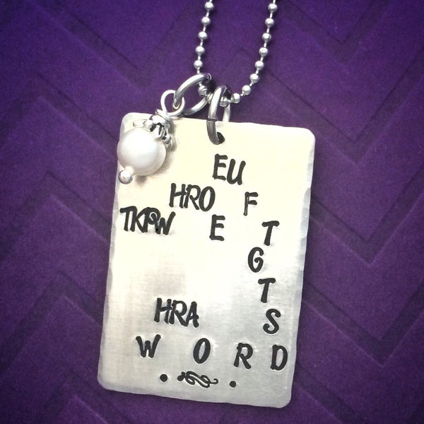 Hand stamped jewelry for court reporters - court reporter necklace - steno - court reporting - court reporting student - gift ideas