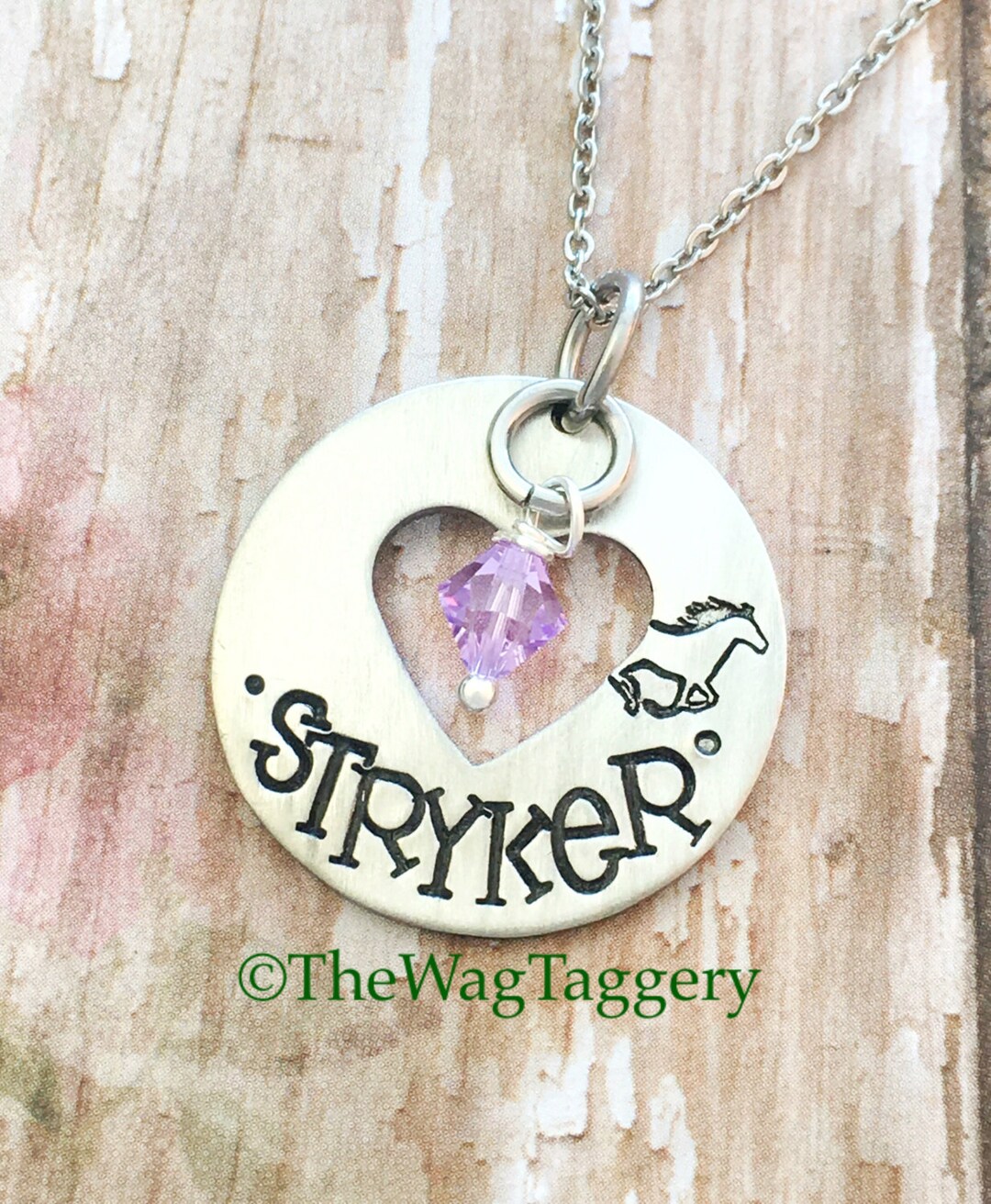 Personalized Horse Name Necklace for the Horse Lover Horse Etsy