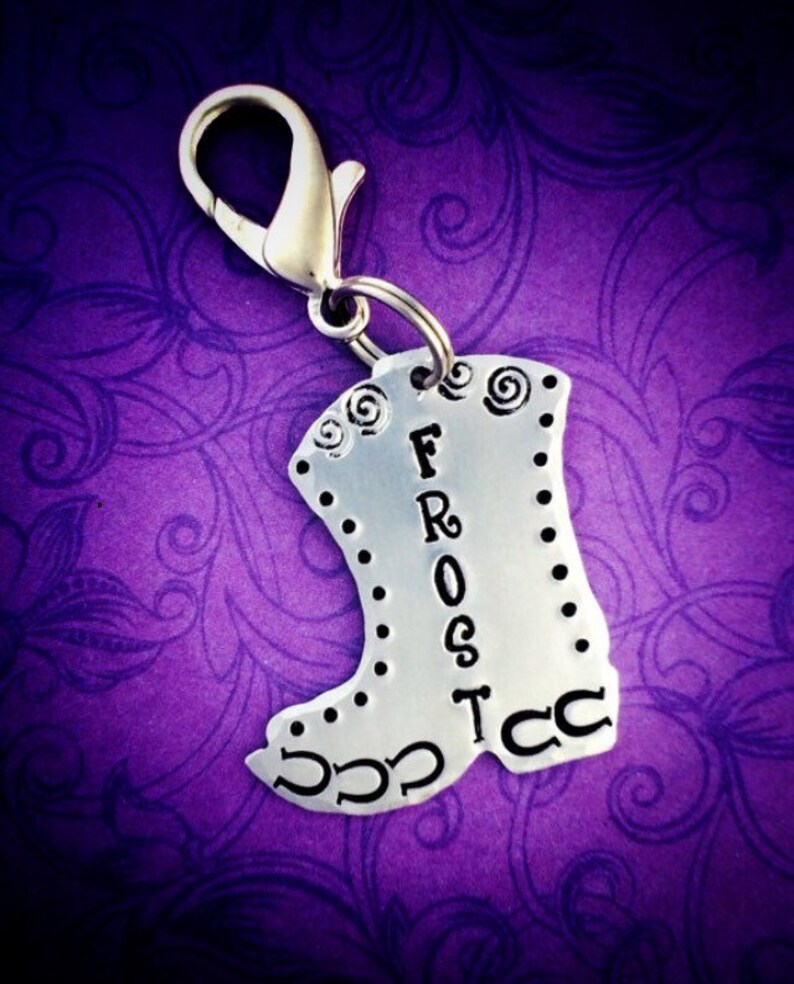 Pet Tag Pet ID Tag Metal Dog Name Tag Cowboy Boot Etsy