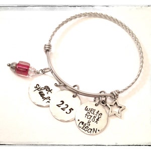 Hand stamped inspiration bracelet for court reporters!  Got speed?  Write fast & clean - 225 - graduation gift for court reporting students