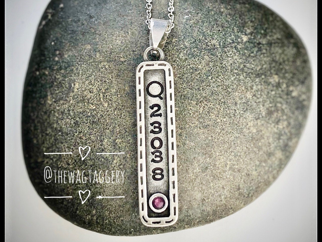 Personalized pewter horse necklace - stainless steel chain - Swarovski crystal - racehorse - thoroughbred - standardbred