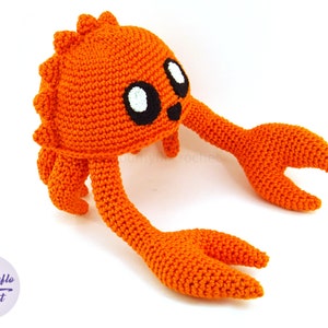 Peluche Crabe orange Ferris mascotte Rust au crochet en coton image 5