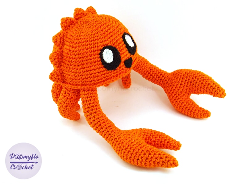 Peluche Crabe orange Ferris mascotte Rust au crochet en coton image 5