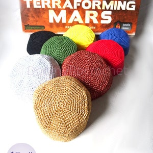 Terraforming Mars bols rangement jeu société en coton au crochet image 6